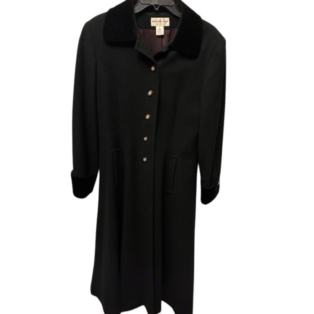 Preston & York 100% Wool Women’s Coat, Size 4 Velvet Collar & Cuffs Old Money - Picture 7 of 8